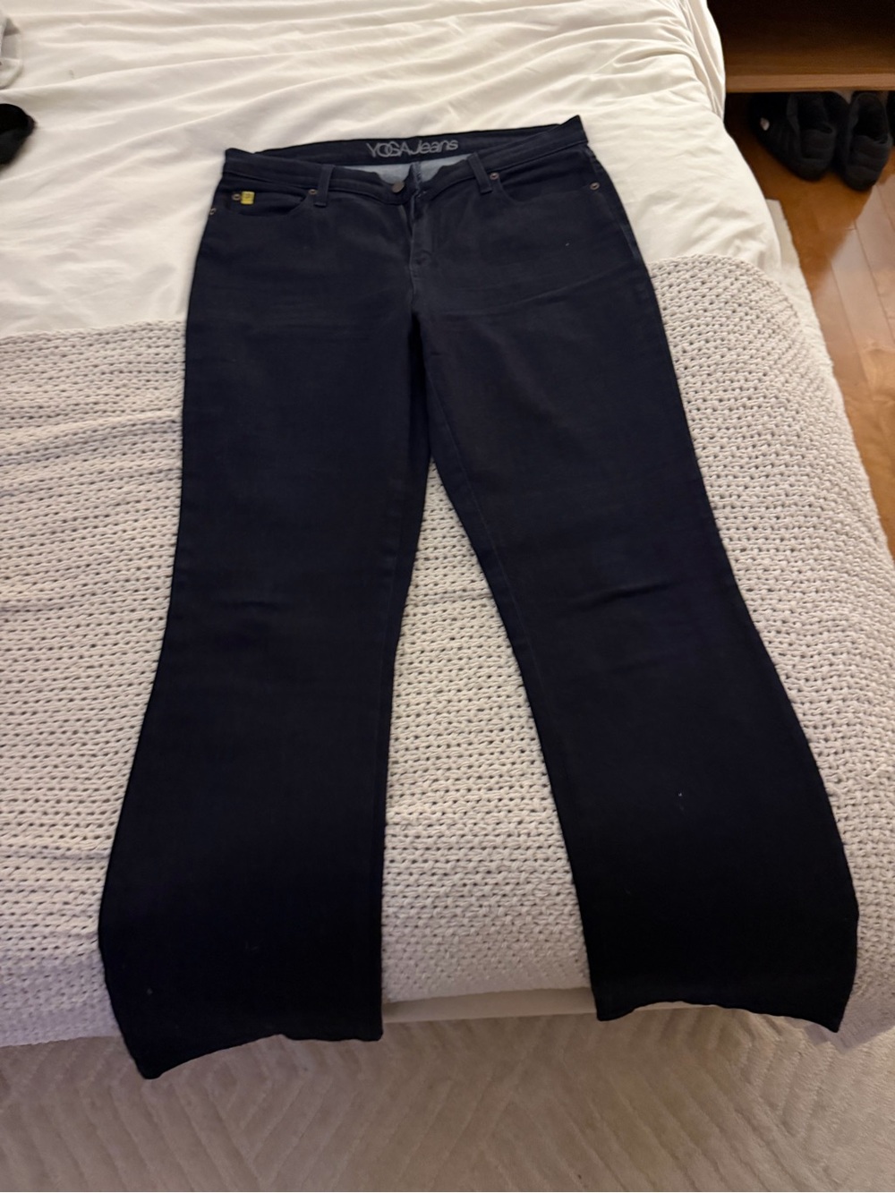 Yosi Samra Women's Black Boot-Cut Jeans